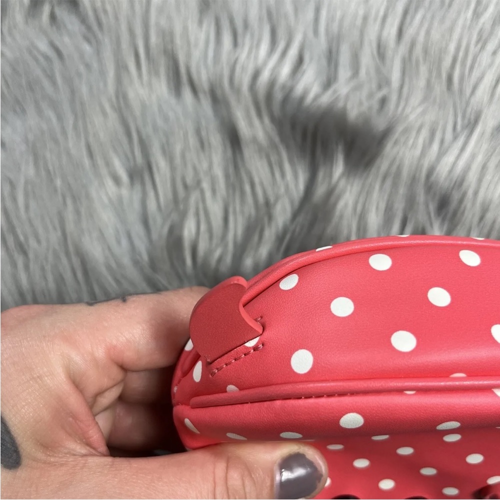 Kate Spade Shelly Crab Novelty Fun Wristlet Purse Peach Melba Polka dot - Picture 4 of 14